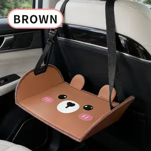 Cute Bear Design Portable Pedal, Car Rear seat Footrest,Foot Hammock for Airplane and Road Travel Accessories,Suitable for Adults and Children