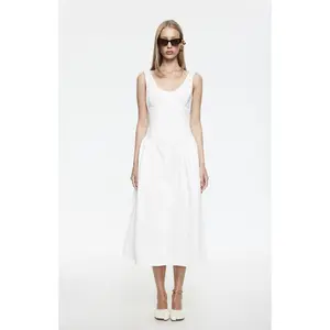 LIONESS Women's Luna Rosa Poplin Maxi Dress