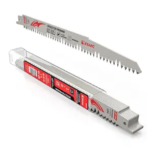 Wood Pruning Reciprocating Saw Blade 9 Inch, Fleam Ground Teeth Pruning Saw Blades for Tree Trimming, Wood Cutting, 10 Pieces