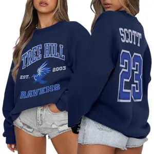 TREE HILL RAVENS T-Shirt One Tree Hill Sweater Nathan Scott 23 North Carolina Oth Gift Tree Hill Hoodie Merch Crewneck Sweatshirt - Double Sided