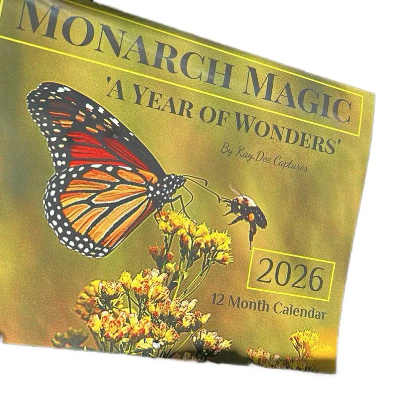 2026 Calender Monarch Butterfly Migration Photographs Custom Nature Photography Calendar  12 month double sided Gift