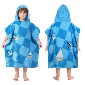 Childrens Hooded Beach Poncho Towel