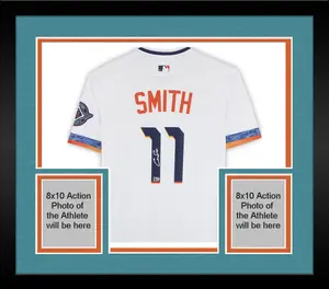 Framed Cam Smith Houston Astros Autographed White 2025 City Connect Nike Replica Jersey - Fanatics Authentic Certified