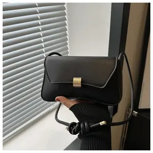 Women's PU Leather Crossbody Shoulder Bag for Women Small Handbags with Elegant Buckle Design and Adjustable Strap
