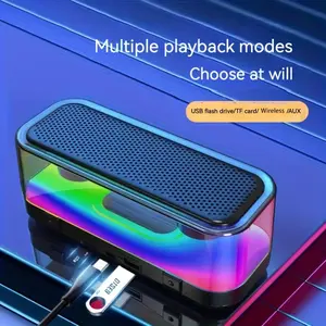RGB colorful light Bluetooth speaker mechanical keyboard microphone wireless desktop karaoke audio