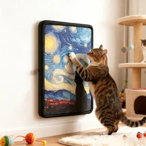 Durable Jute Cat Scratcher Pad, Scratcher Board, Wall-Mountable Pet Toy, Indoor Claw Grinding Mat for Cats, 1pc Scratch Post for Playtime