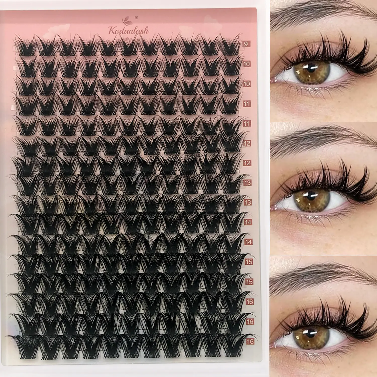DIY Volume Manga Cosmetic Eyelash Clusters, 9-16mm CC Curly Thin False Lashes, DIY Dramatic Lashes for Night Out Individual Extensions