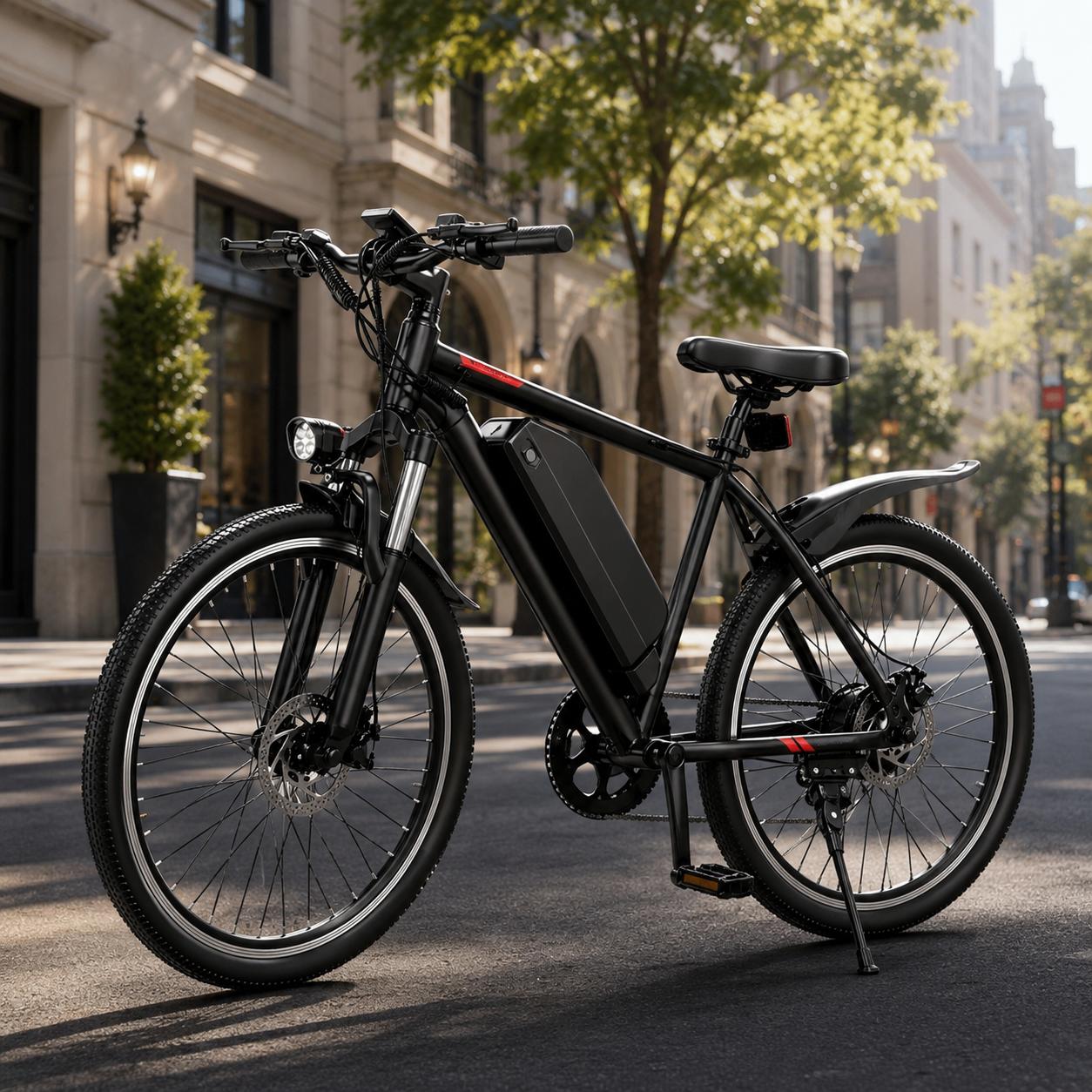 Urban City Commuter Ebike for Adults - 350W Motor, 22MPH Top Speed, 30-55 mi Range, Removable Battery, 7-Speed, All-Terrain for Commuting, Removable Battery Ebike