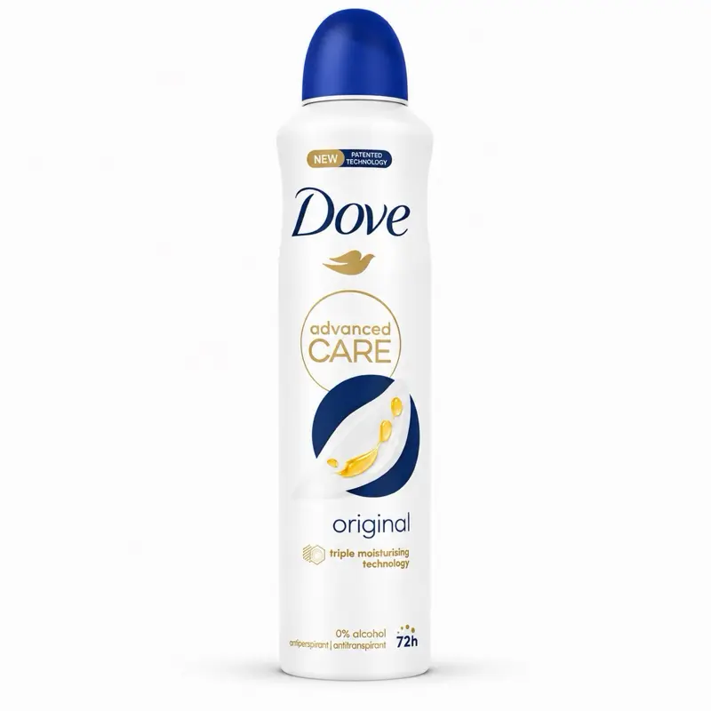 Dove Advanced Care Original Antiperspirant Spray, Triple Moisturising Technology, 72H Protection, 250ml ml