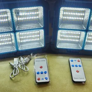 Solar Rechargeable LED Work Light, 288 Super Bright 5730 Beads Floodlight with USB & Type-C Charging, 5 Lighting Modes, Waterproof IP66 Portable Lamp for Camping, Fishing, Emergency & Outdoor Use