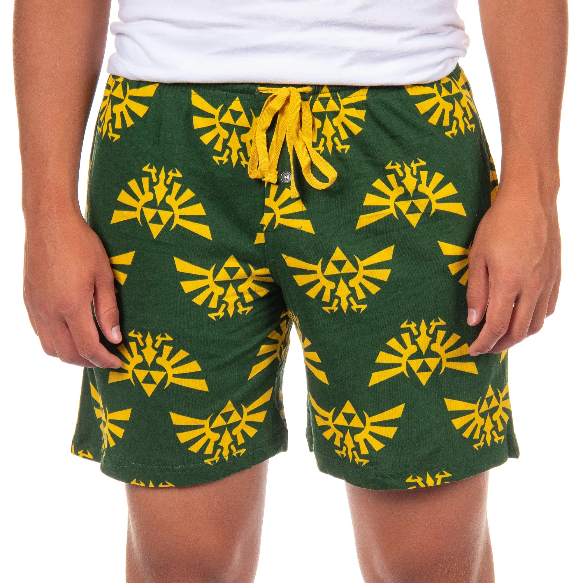 Nintendo The Legend of Zelda Pajamas Men's Royal Hyrule Crest Wingcrest PJ Lounge Shorts