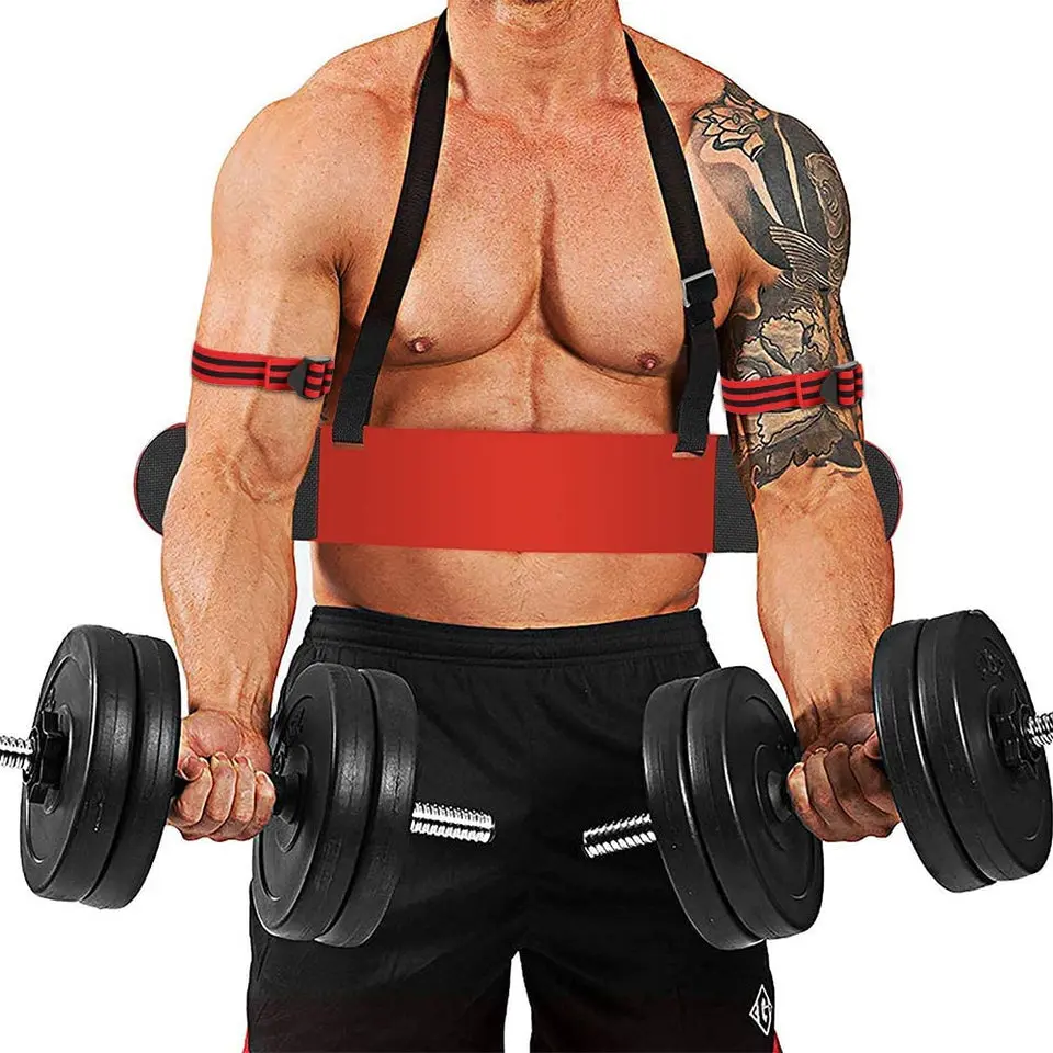 Weight Lifting Arm Blaster for Bicep & Triceps - Fitness Arm Blaster for Biceps Triceps Men, Bicep Blaster for Bodybuilding Muscle Strength, Bicep Curl Support Isolator Training Workout Equipment with Adjustable