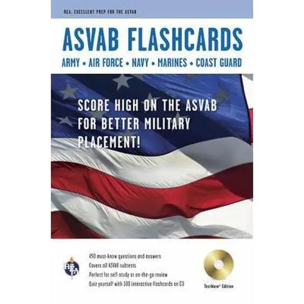USED Book - ASVAB Flashcard Book by Editors of Rea (Paperback) - english