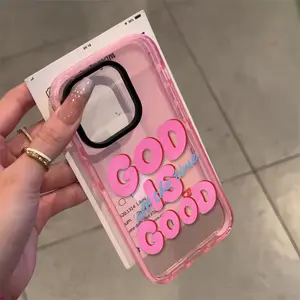 Faith-Inspired ‘God Is Good’ fashion two tone TPU full coverage phone case suitable for iPhone 17 16 15 14 13 12 11 Plus Pro Max