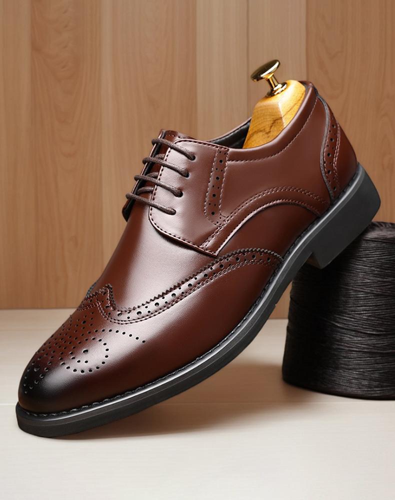 Men's Classic Brogue Wingtip Oxford Dress Shoes, Formal Leather Lace-Up Shoes6661 Men's Classic Brogue Wingtip Oxford Dress Shoes, Formal Leather Lace-Up Shoes6661