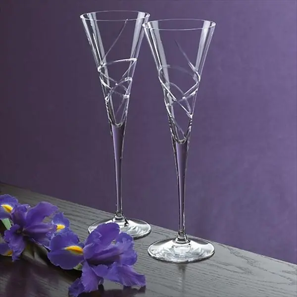 Lenox 835161 Adorn Toasting Flutes Glassware Drinkware, 2-Piece Drinkware Glass Set - Pack of 1