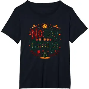 Mexican No Soy Gringo Funny Hispanic Pride Quote Cotton T-shirt for Women Plus Size Black
