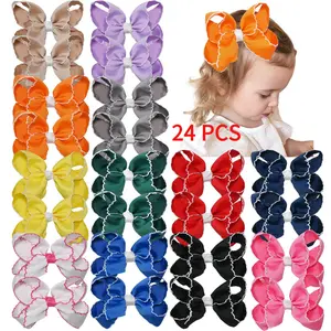 JoyBowie Girls Hair Clips 24 PCS Bubble Lace Bow Accessories Alligator Clips for Parks Everyday Wear Halloween Gifts Versatile Fun Children's Hair Accessories