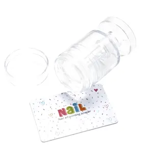 Clear Silicone Nail Stamper Set Jelly Nail Art Template Tools with Scrapers