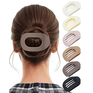 6 count Flat Hair Clips for Women -  Medium Flat Claw Clips for Thick Thin Hair,  Grip Non Slip Hair Claw Clips for Women Girls