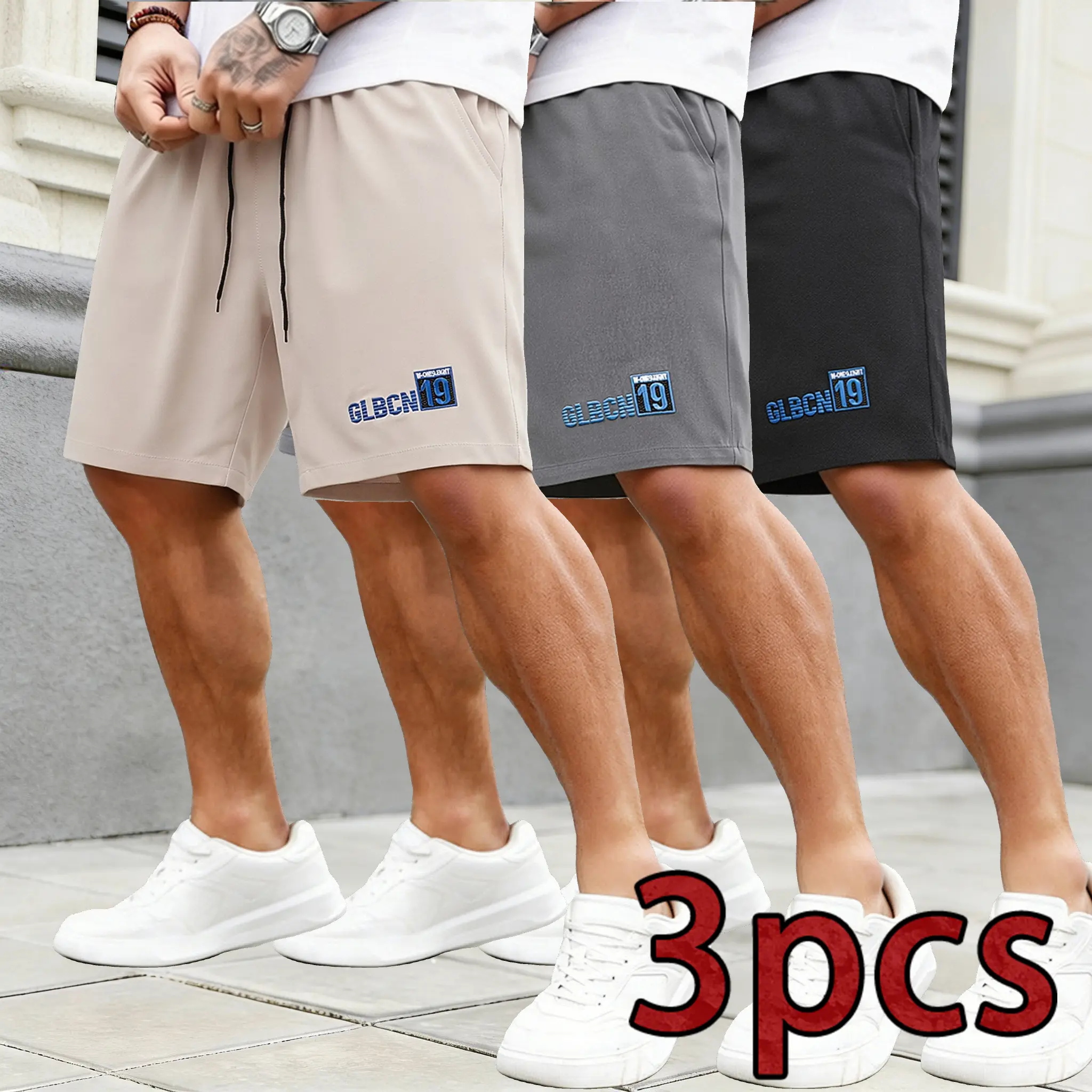 3-Pack: Black + Gray + Khaki