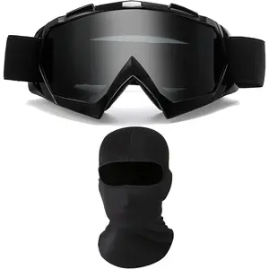Motorcycle Goggles with Face Mask, Windproof Dirt Bike Racing Ski Goggles Protective Safety Glasses with Balaclava