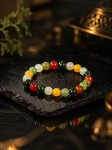 E.Shimmering Colors & Abundant Traditional Chinese Beads Necklace