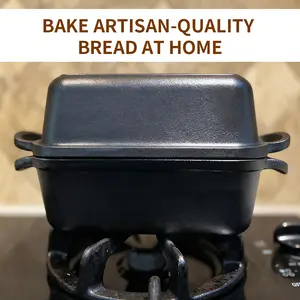 Cast Iron Bread Loaf Pan with Lid Oven Bread Pot | Nonstick Baking Dish | Soft Artisan Bread Maker | Kitchen Essential