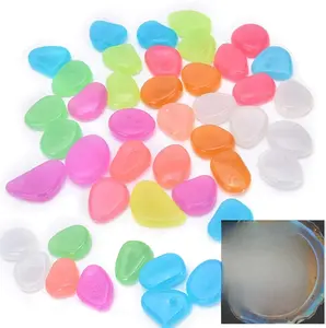 Glow in The Dark Pebbles/Glow Stones/Glowing Rocks Blue Decor for Garden/Fish Tank/Aquarium/Walkway/Driveway/Plant Pots/Bonsai (100, Multi-Colored)