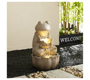 Glitzhome 22" LED Lit Zen Style Animal OutdoorFountain Glitzhome 22" LED Lit Zen Style Animal OutdoorFountain