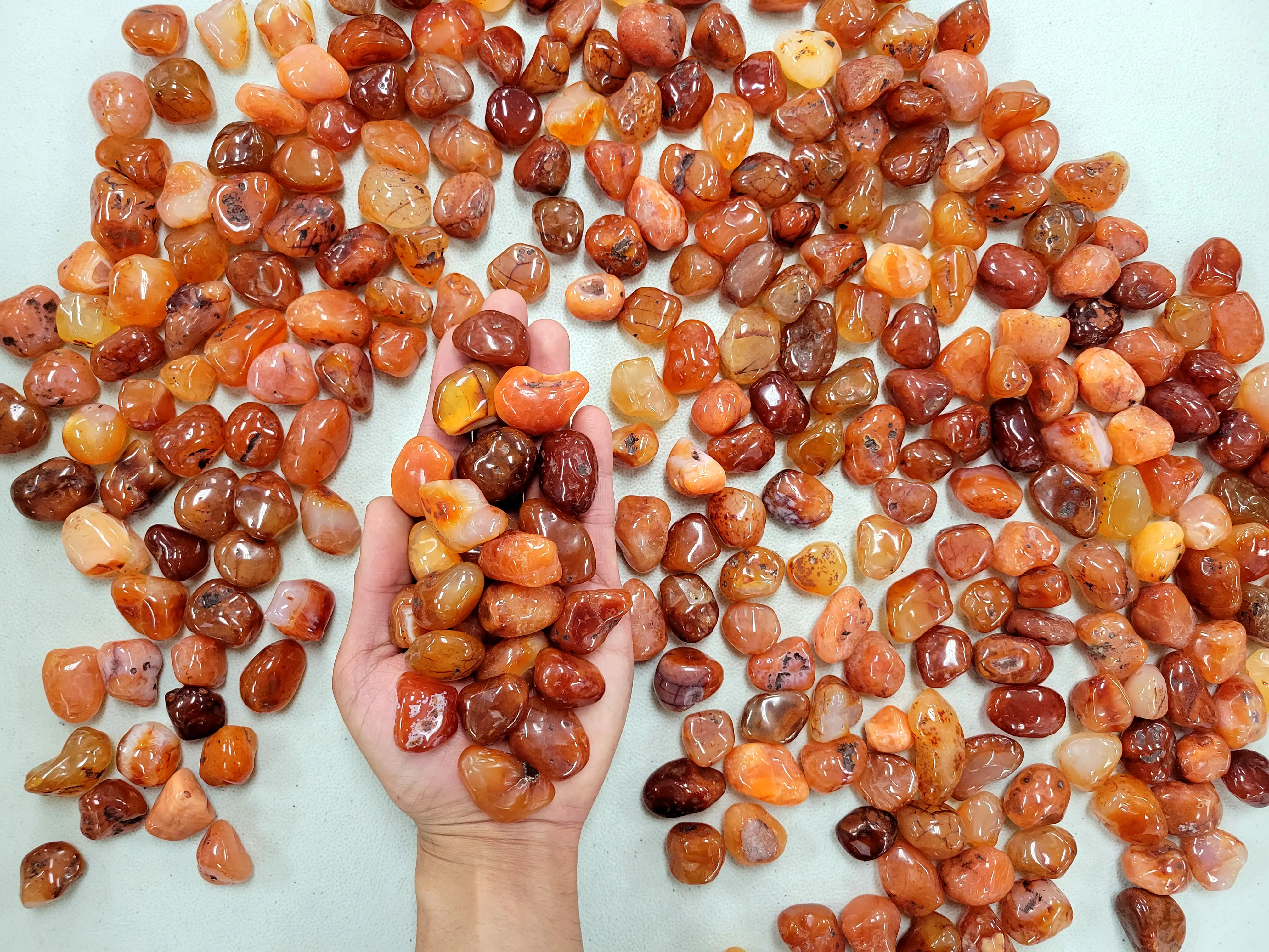 Tumbled Carnelian Crystals Bulk Wholesale