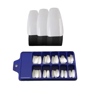 TIKA 100-Piece False Nail Art Set, Acrylic French Artificial UV Gel Tips for DIY Manicure