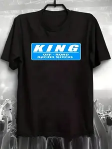 KING Off-Road Racing Shocks T-Shirt for Men & Women (S-5XL) - Retro Off-Road Absorber Graphic, Lightweight Breathable Black Tee, Unisex Casual Outdoor Adventure Shirt for Motorsports Events & Casual Attire