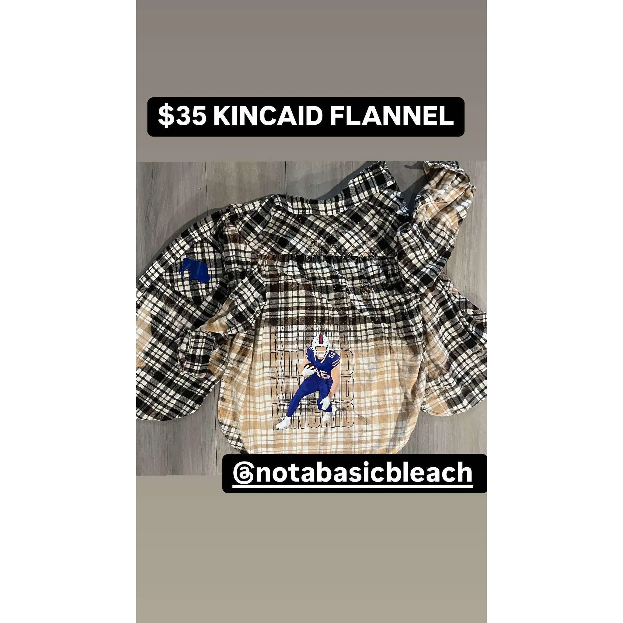 BLEACHED BACK FLANNEL " KINCAID " IN CREAMY FLANNEL