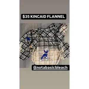 BLEACHED BACK FLANNEL " KINCAID " IN CREAMY FLANNEL