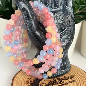 6MM Morganite & Beryl Bracelet, Unconditional Love Stone, Healing Crystal