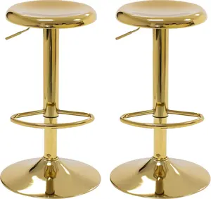 Bar Stools Set of 2, Adjustable Metal Bar stools Swivel Counter Height Stool, Backless Barstools for Kitchen  Pub,