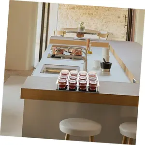 Acrylic 12-Hole Whiskey Display Rack, Dual Function Dispenser and Tray, Holds 12 Bullet Cups, Lightweight and Easy to Handle, Perfect for Parties