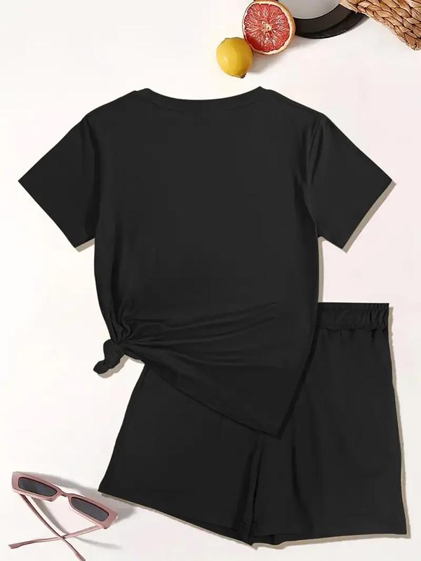 Cross Mountain Scene Spring Summer Casual Set, Faith Element Natural Landscape Design, Light Trendy Relaxed Fit Women's Clothing