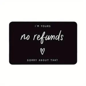 Letter Pattern Wallet Insert Card, 2 Counts/set I'm Yours Not Refunds Wallet Insert Decor, Gift for Boyfriend, Husband, Lover