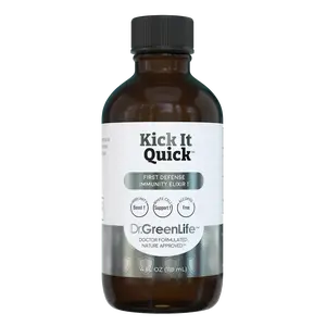 Dr. Green Mom Kick It Quick Liquid Drops | Seasonal Immune Wellness & Daily Defense Support | Fast-Acting Herbal Blend
