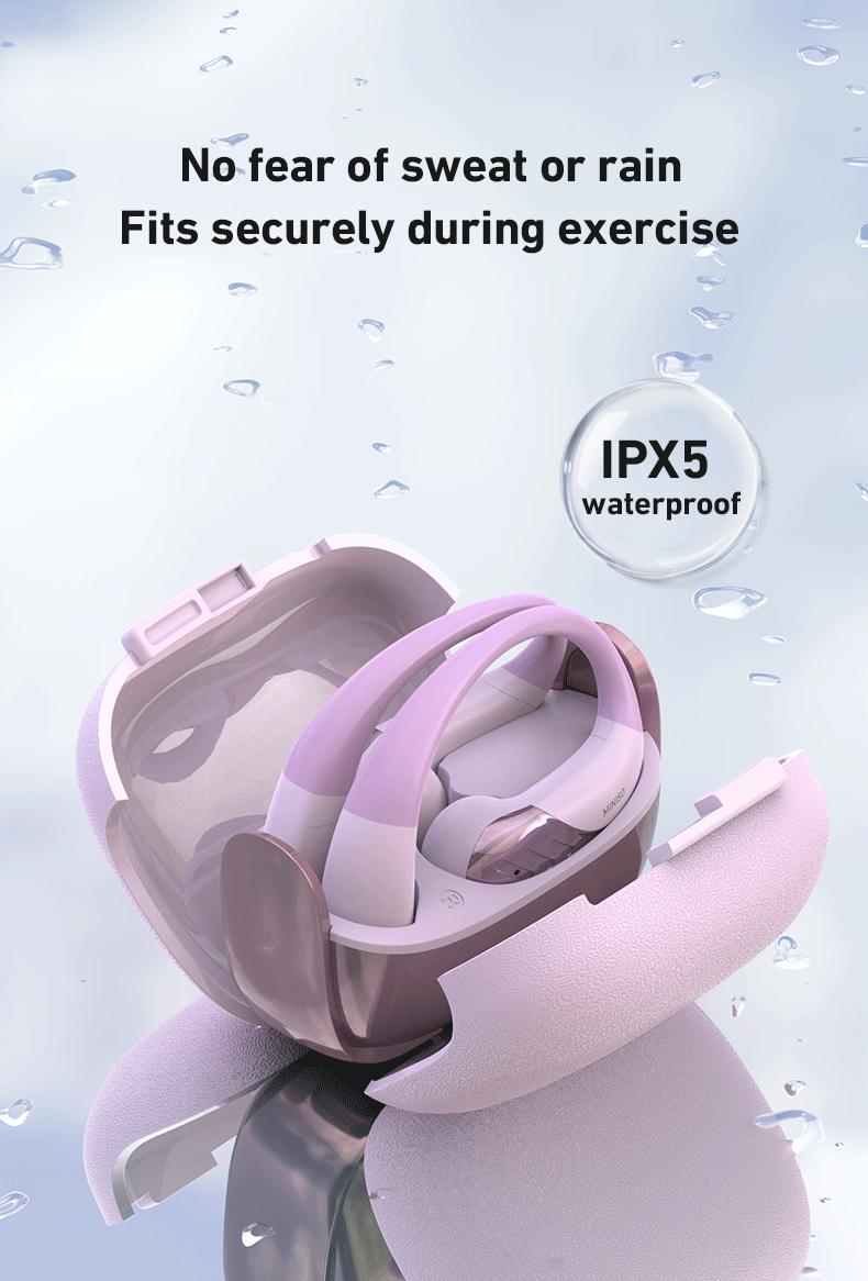 MINISO MS200 OWS Bluetooth Headset IPX5 Waterproof HIFI Sound Quality 40 Hours Battery Charging Case Built-in Microphone Long-distance Connection