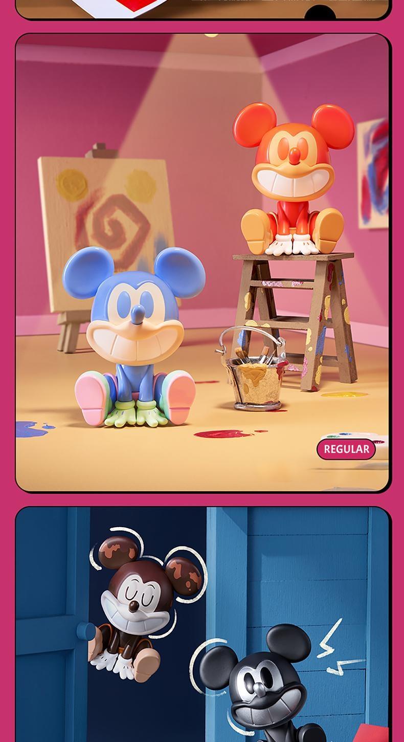 Miniso Disney Mickey Laughing Gravity Icon Box Blind Box Stylish Luminous Desing Cute Collectible Figurine for Halloween Holiday Christmas Gift for Mickey Lovers Kids Fans