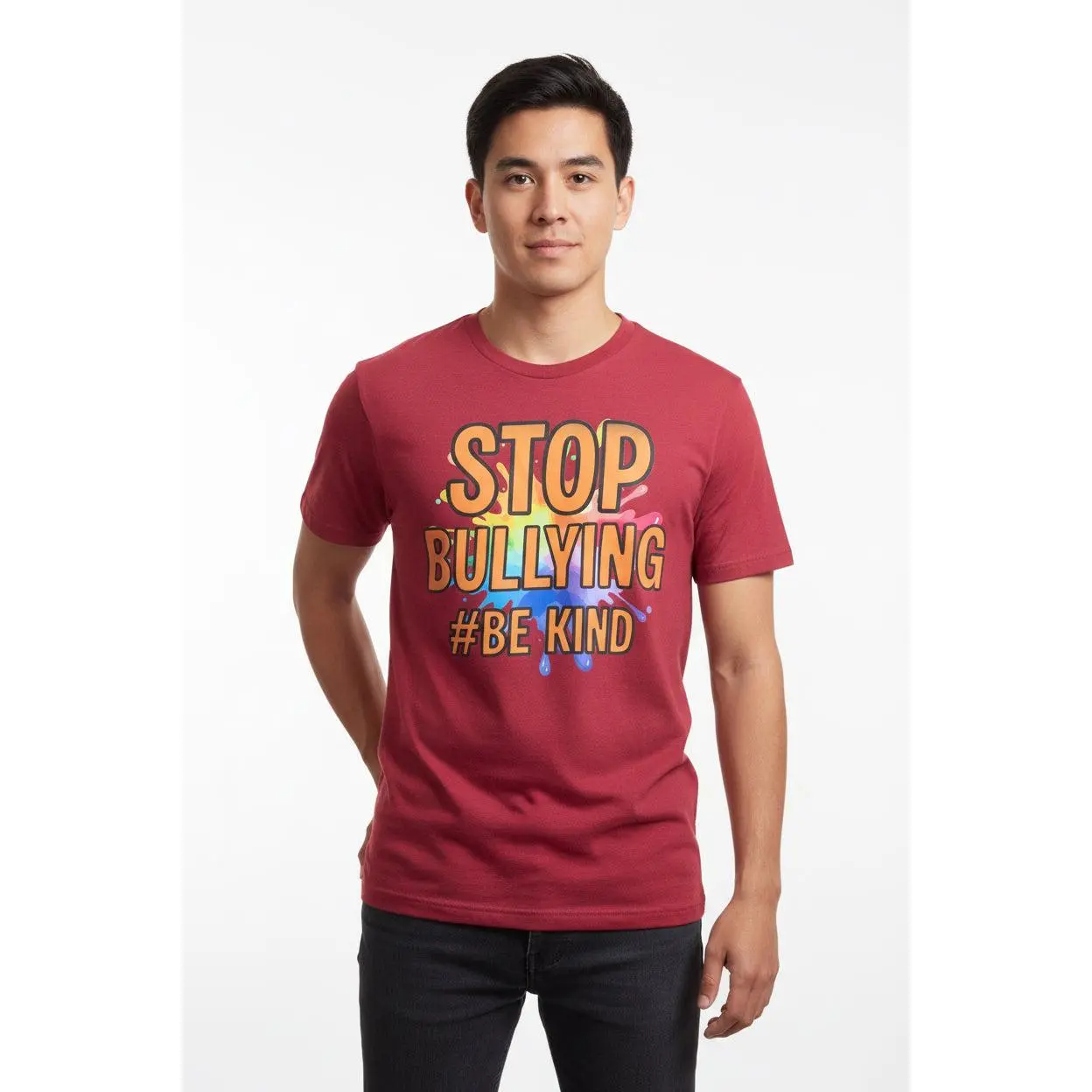 Large heathered red T-shirt