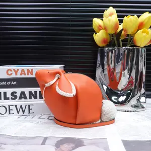 Pre-owned Loewe Leather Crossbody Bags Bunny Mini Orange Cross Body Bag T10351440