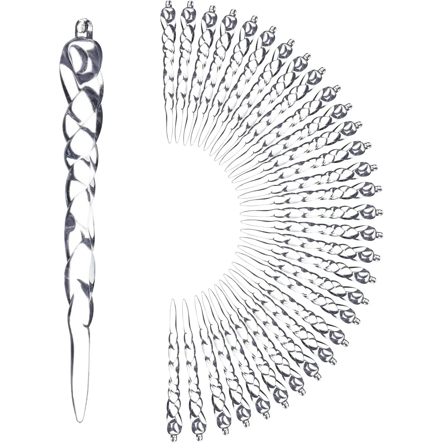 Christmas Ornaments 30 count    Icicle Drop Xmas Tree Decoration Winter  Year Holiday Wedding Party  Office Decor