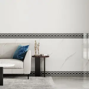 Self-Adhesive Waterproof Tile Trim Strip, 1 Roll 10m X 10cm PVC Wall Edge Decor, Instant Fix for Living Room & Bathroom