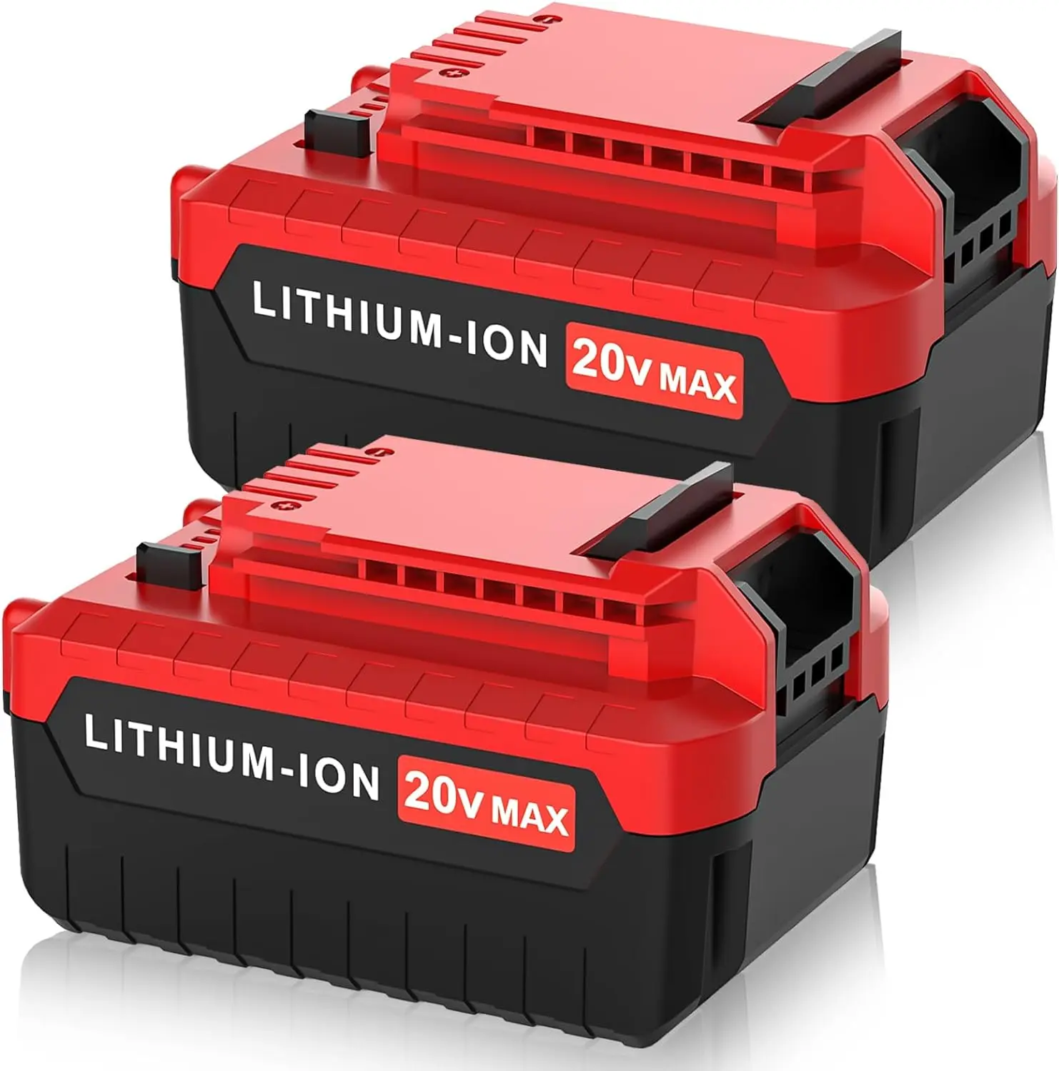 2 Packs Replacement for Porter Cable  PCC685LP 20 Volt Lithium Battery 20V Battery PCC680L PCC681L PCC682L PCC685L(Red) and Power Tools