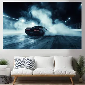 1 piece, vintage black sports car backdrop, background tapestry, outdoor activities, photography props, photo studio backdrop, suitable for living room, bedroom, office, home party bedroom wall decoration, flat, not multi-layered or real model