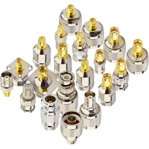 Sma to n bnc tnc f type adapter kit 20 type adapters male to female coaxial connectors